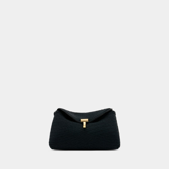 Pochette Mini T-Lock - TOTEME - Toile - Noir