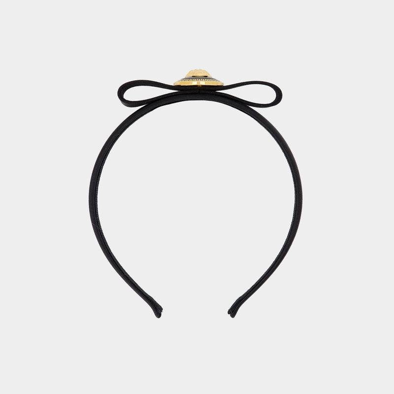 Serre Tête Medusa - Versace - Satin - Noir