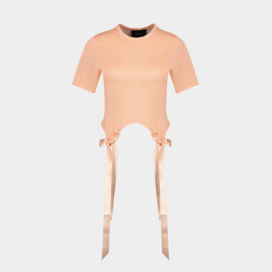 T-Shirt Bow Tail Easy - Simone Rocha - Lyocell - Orange