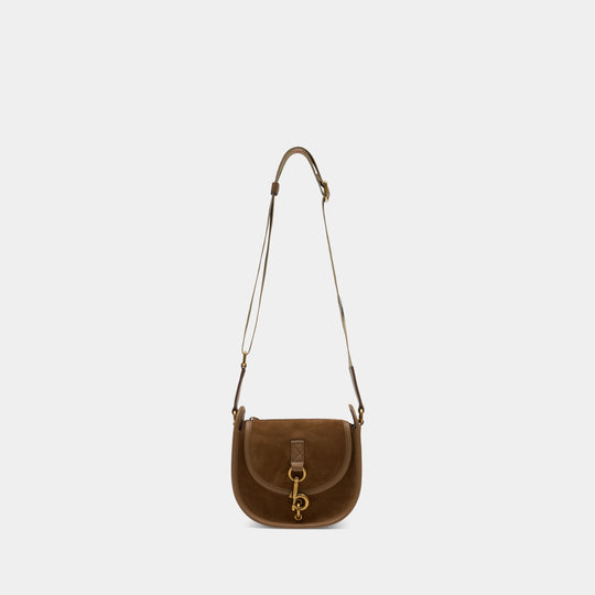 Sac À Bandoulière Ll Mini B Clip Messenger - Burberry - Cuir - Marron