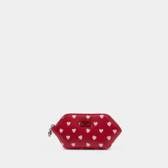 Porte-Monniae Bou - Ganni - Cuir - Rouge
