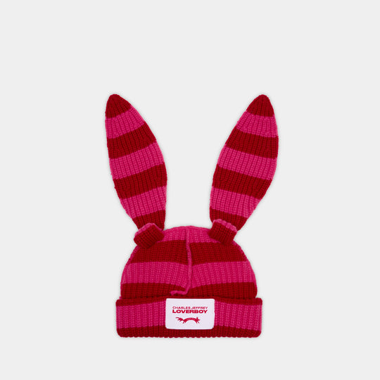Bonnet Chunky Rabbit - Charles Jeffrey Loverboy - Laine - Rose