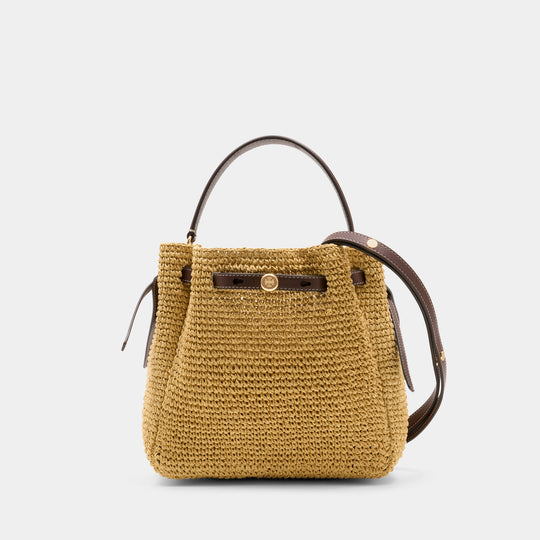 Sac À Main Romy Straw - Tory Burch - Raphia - Beige