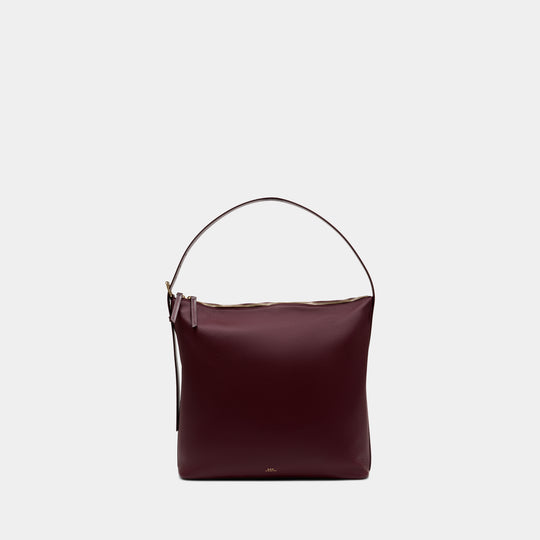Sac Porté Épaule Vera Maxi - A.P.C. - Cuir - Bordeaux