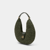 Sac Porté Épaule Lou Monogram - ANINE BING - Coton - Vert