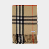 Écharpe Mu 168x30 Giant Check - Burberry - Cachemire - Beige