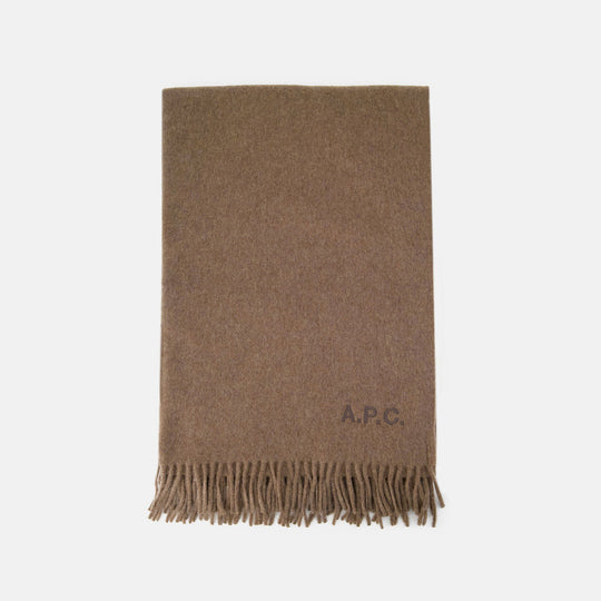 Écharpe Alix Brodee - A.P.C. - Laine - Marron