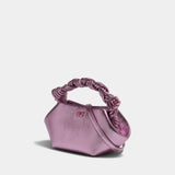 Sac À Main Bou Mini Crushed - Ganni - Synthétique - Rose