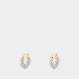Boucles D'oreilles Rhinestone Hoop - Simone Rocha - Métal - Argenté