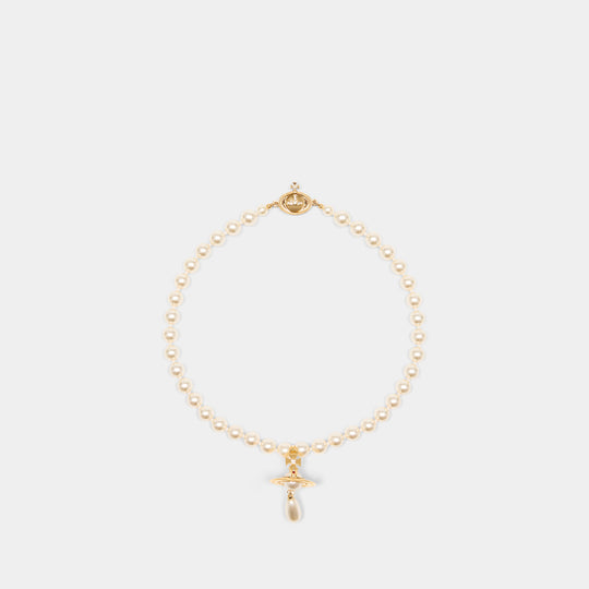 Collier One Row Pearl Drop - Vivienne Westwood - Métal - Doré