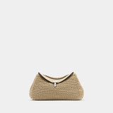 Pochette Mini T-Lock - TOTEME - Cuir - Beige