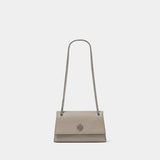 Sac À Bandoulière Kira Turnlock Mini - Tory Burch - Cuir - Gris