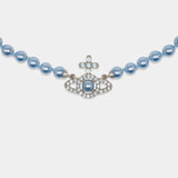 Collier Olympia Pearl - Vivienne Westwood - Métal - Bleu