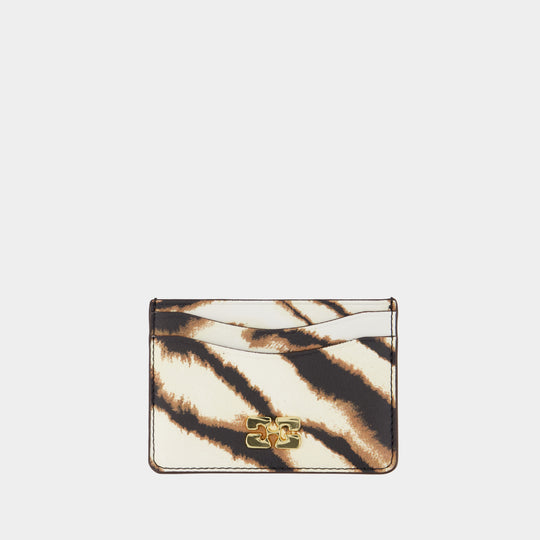 Porte-Carte Bou Zebra - Ganni - Synthétique - Ivoire