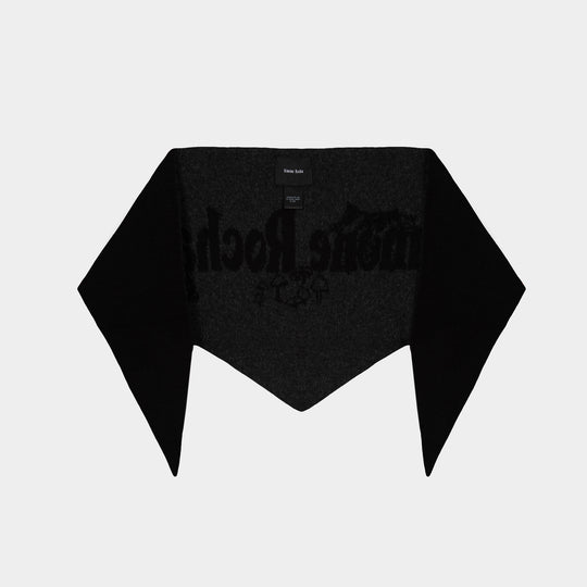 Écharpe Daisy - Simone Rocha - Laine - Noir