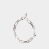 Bracelet Skl & Pearl - Alexander McQueen - Métal - Argenté