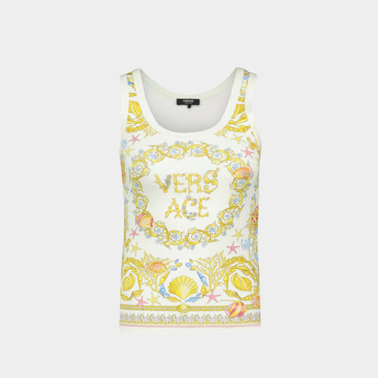 T Shirt Underwater - Versace - Coton - Neutre