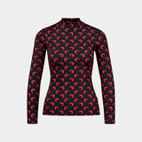 T-Shirt Moon Ls Highneck - Marine Serre - Synthétique - Rouge