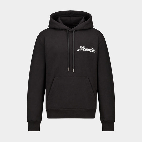 Hoodie Petit Logo - Lanvin - Coton - Noir