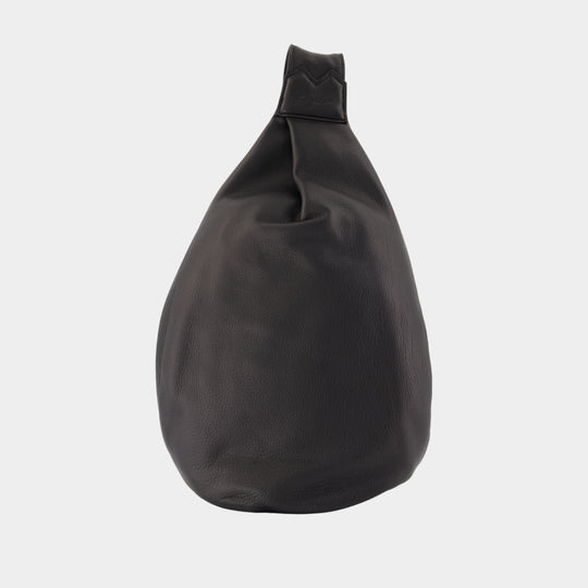 Sac À Bandoulière Tuck Sling M - YOHJI YAMAMOTO - Cuir - Noir