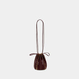 Sac Porté Épaule - Rabanne - Cuir - Bordeaux