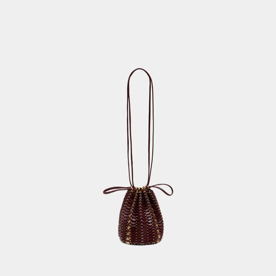 Sac Porté Épaule - Rabanne - Cuir - Bordeaux