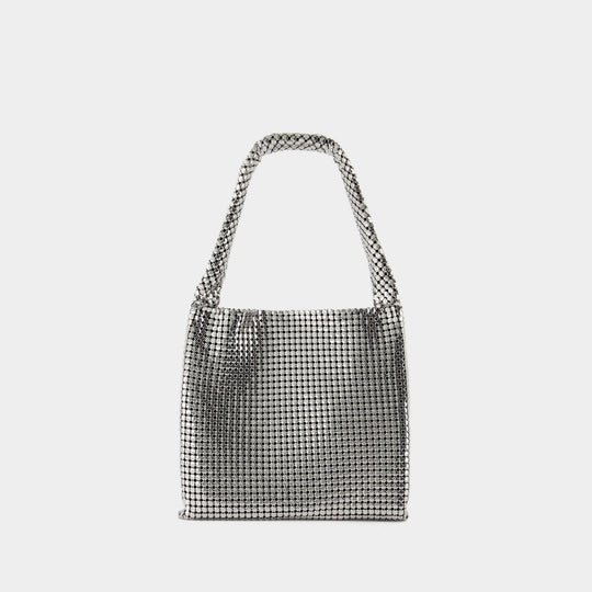 Sac Porté Épaule Medium Silver Pixel - Rabanne - Aluminium - Argenté