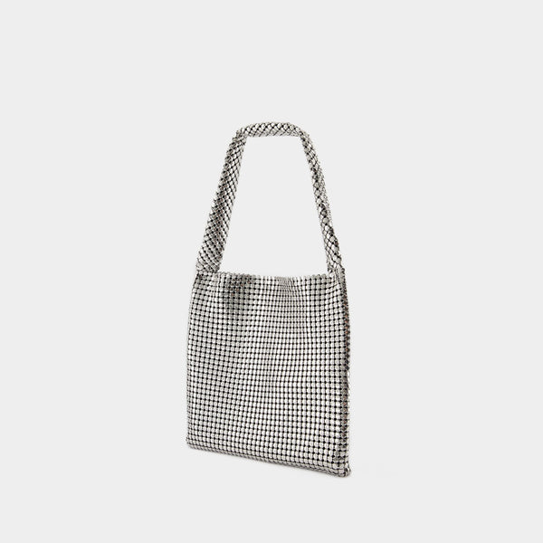 Sac Porté Épaule Medium Silver Pixel - Rabanne - Aluminium - Argenté