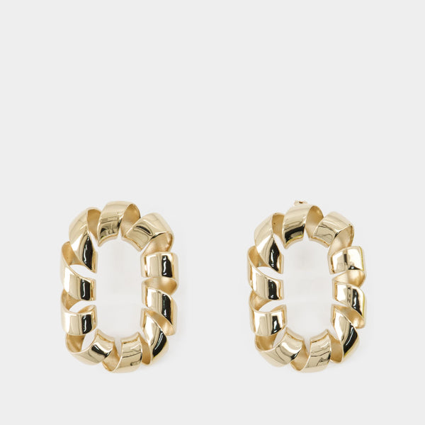 Boucles D'oreilles XL Link Twist - Rabanne - Métal - Doré