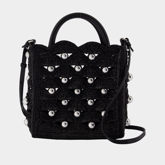 Sac À Bandoulière - Rabanne - Raphia - Noir
