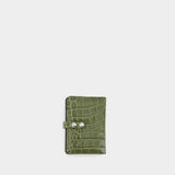 Porte Carte Vertical Flap - Vivienne Westwood - Cuir - Kaki