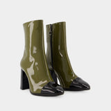 Bottes Donna - Carel - Patent Leather - Khaki/black