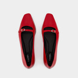 Ballerines Emilie - Carel - Cuir - Rouge