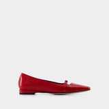 Ballerines Emilie - Carel - Cuir - Rouge