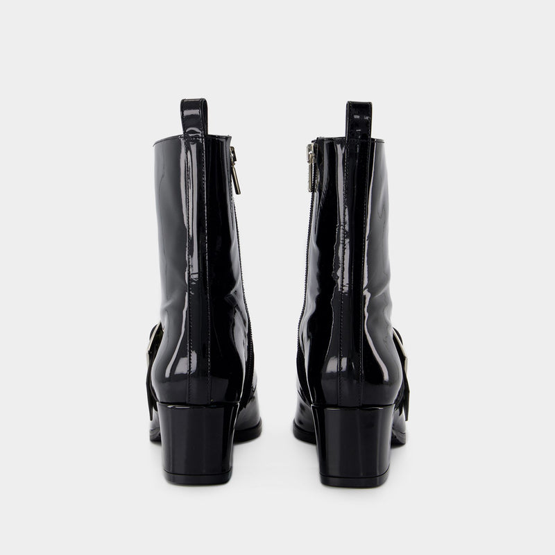 Bottes Rock - Carel - Cuir - Noir