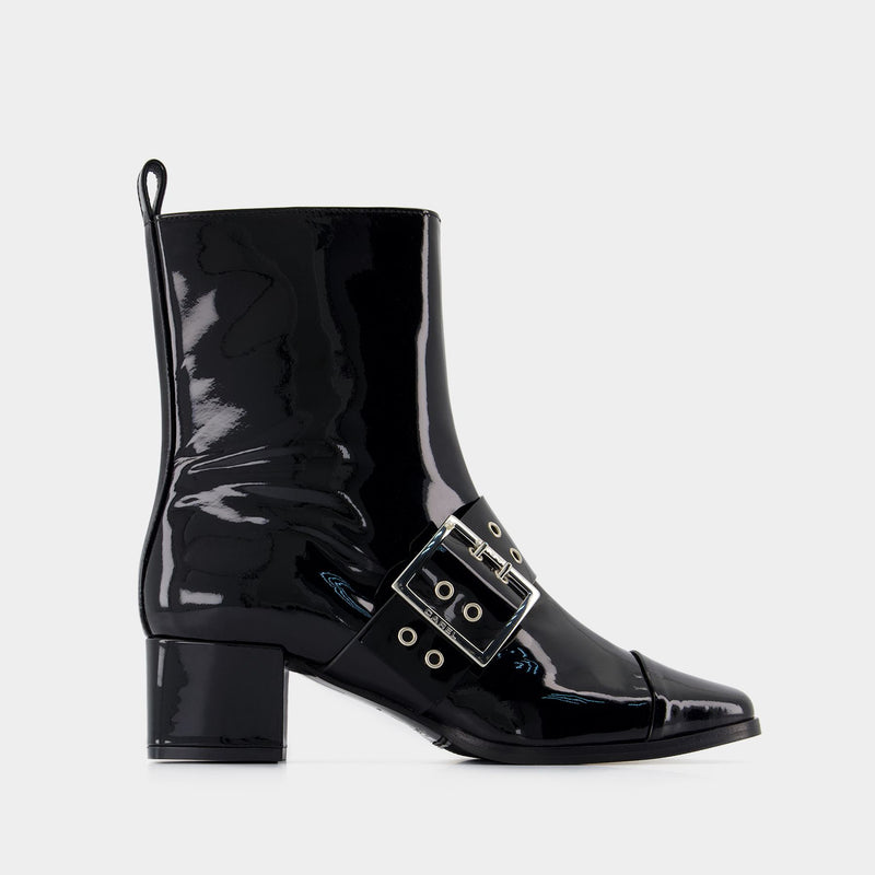 Bottes Rock - Carel - Cuir - Noir