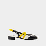 Sling Back Peachy - Carel - Coton - Noir