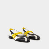 Sling Back Peachy - Carel - Coton - Noir