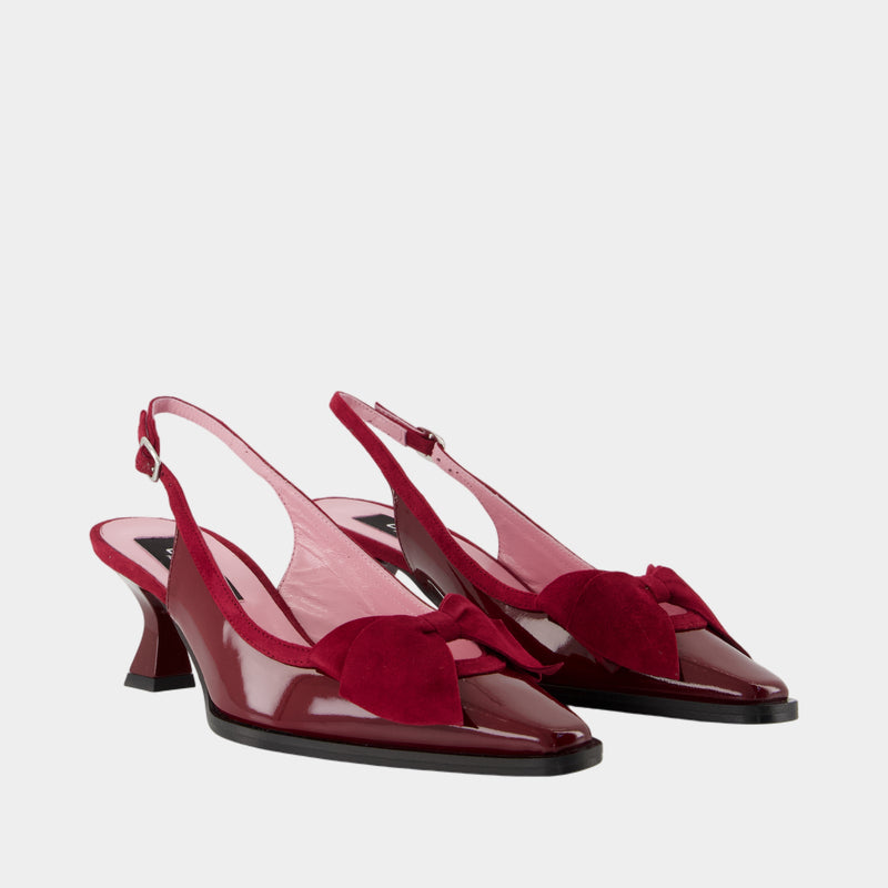 Sandales Marquise - Carel - Cuir - Bordeaux