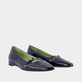 Ballerines Emilie - Carel - Cuir - Bleu