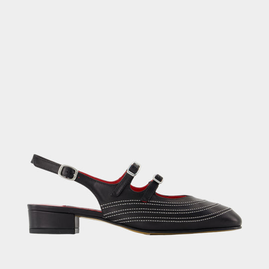 Sandales Peche Moto - Carel - Cuir - Noir