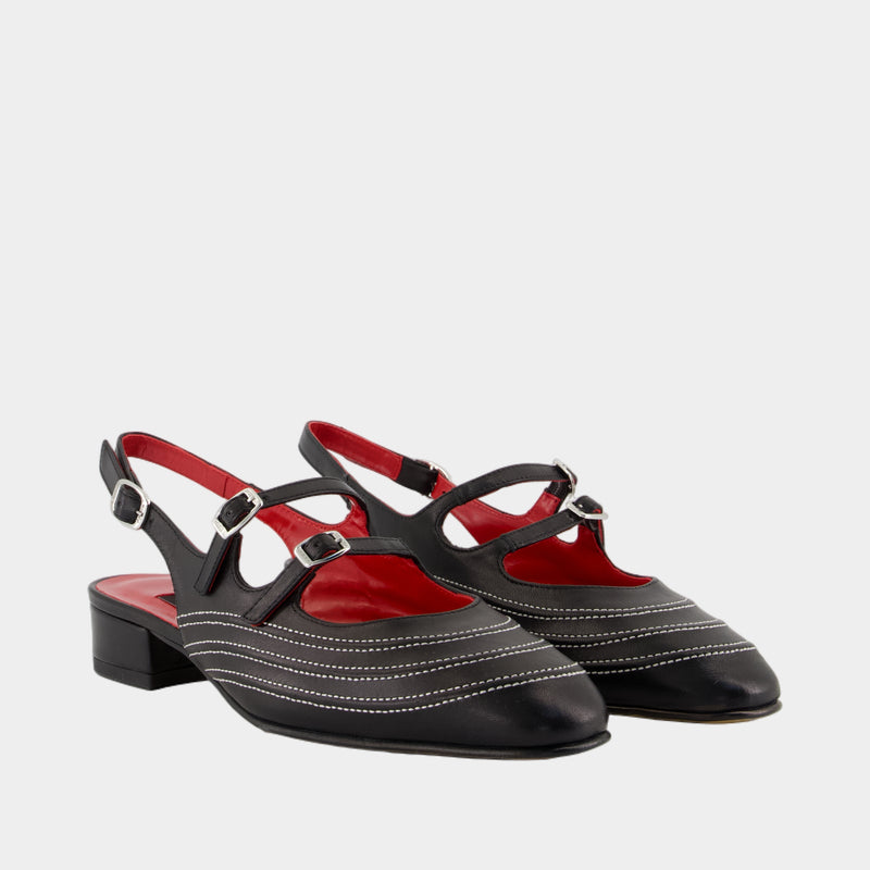 Sandales Peche Moto - Carel - Cuir - Noir