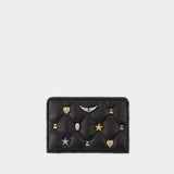 Porte-Carte Zv Pass Lucky Charms - Zadig & Voltaire - Cuir - Noir