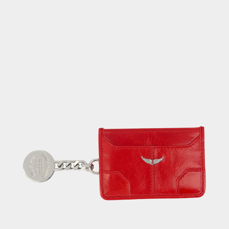Porte-Carte Sunny Pass - Zadig & Voltaire - Cuir - Rouge