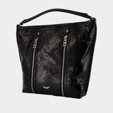 Sac Porté Épaule Sunny Hobo - Zadig & Voltaire - Cuir - Noir