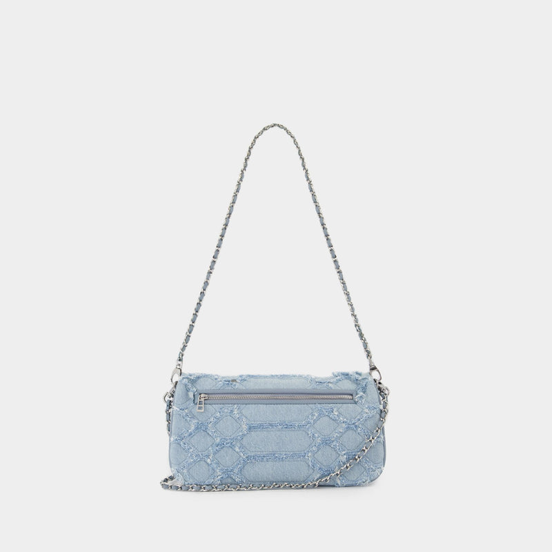 Sac À Bandoulière Rock Fringed Denim - Zadig & Voltaire - Coton - Bleu