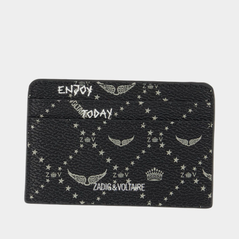 Porte-Carte Zv Pass Monogramme - Zadig & Voltaire - Synthétique - Noir