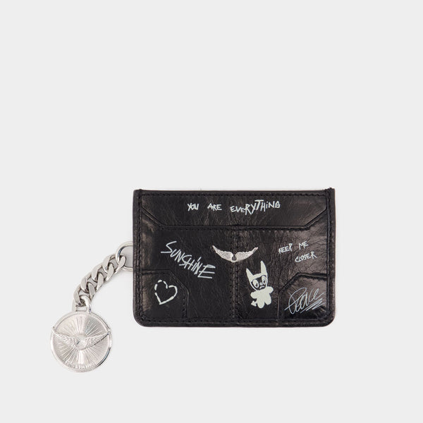 Porte Carte Sunny Pass Tag - Zadig & Voltaire - Cuir - Noir