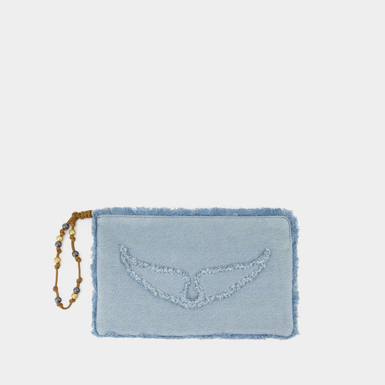 Pochette Angel - Zadig & Voltaire - Coton - Bleu
