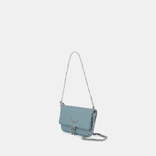 Sac À Bandoulière Rock Nano - Zadig & Voltaire - Cuir - Bleu